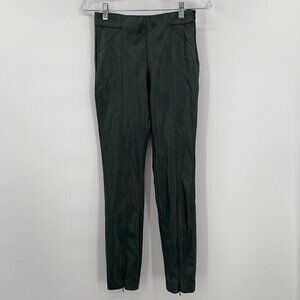 ZARA Womens High Rise Faux Leather Ankle Zip Leggings. Size XS